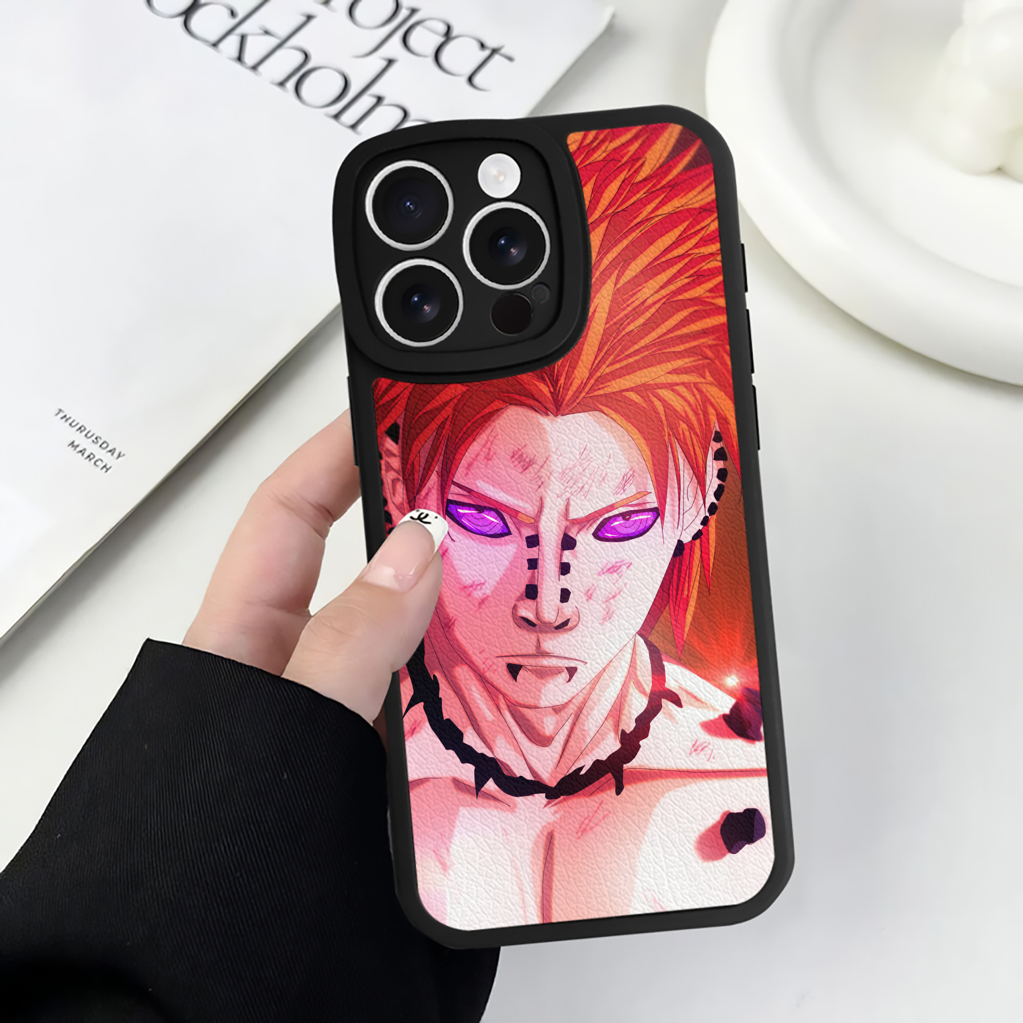 （画像用） NARUTO -ナルト- NARUTO -ナルト- 疾風伝 【iPhone 16シリーズ対応】シリコンスマホケース（レザー調） 材質：シリコン